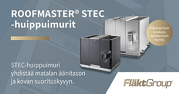FläktGroupin ROOFMASTER® STEC -huippuimurit