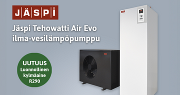 Jäspi Tehowatti Air Split lämmittää energiatehokkaasti talon ja käyttöveden