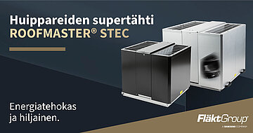 FläktGroupin ROOFMASTER® STEC -huippuimurit