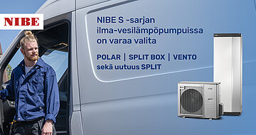 Uusin malli NIBE SPLIT - S-sarjassa nyt varaa valita